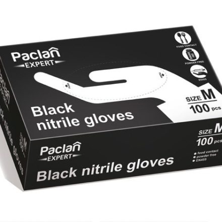 Black nitrile gloves M 100 pieces for catering and industry