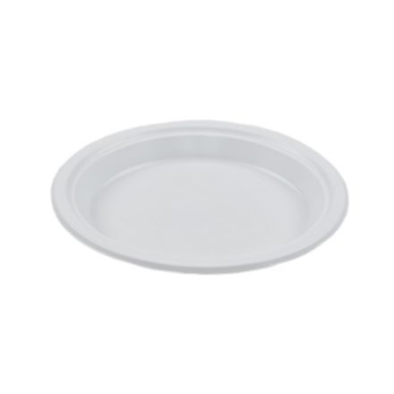 Single plate of polystyrene PS 24 cm white flat 50 pcs