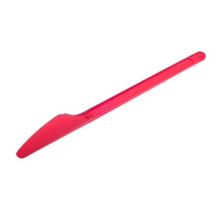 Red catering disposable knives 16,5 cm 2,2 g 20 pcs