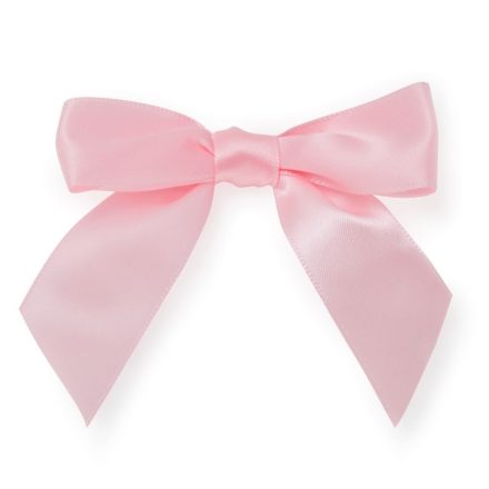 Self-adhesive satin bows 25 mm pink 10 pcs