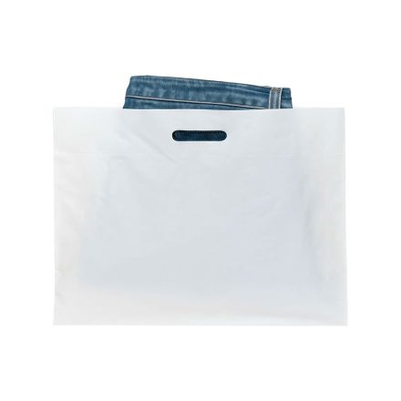 Foil bag White market LDPE with handle 600x500 mm 60 um 100 pcs
