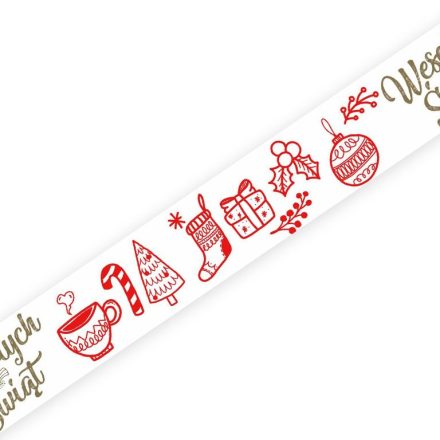 Christmas tape Merry Christmas to presents 45mm/50m gold-red