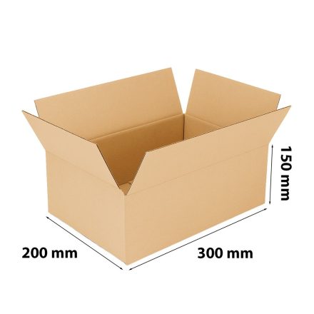 InPost Gabarit B flapboard box 300x200x150 mm brown to the package