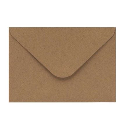Decorative paper envelopes C6 kraft brown, 120 gsm, 50 pcs