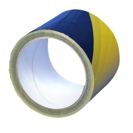 Yellow-black barrier tape 100mm/100m non-sticking