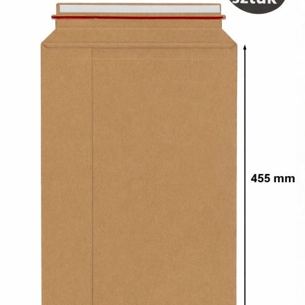 Cardboard envelope A3 321x455mm brown hard with strap 50 pcs