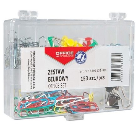 Office Products Deskset 5w1 pins clips and clips to the office