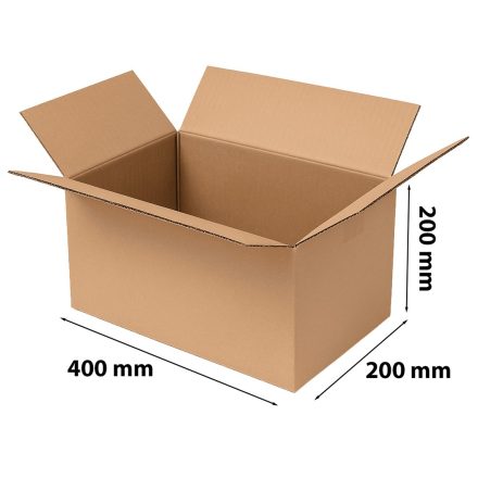 Cardboard 400x200x200 mm, pallet box 3-Bronze layer