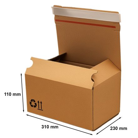 Cardboard slot F703 A4 310x230x110 mm with adhesive strip