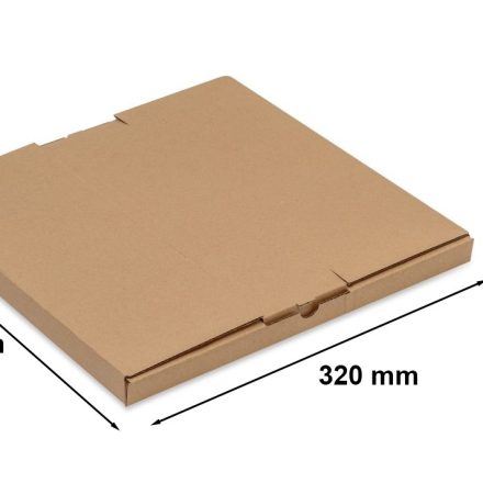 Carton for vinyl plates, box 320x320x20mm brown