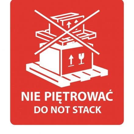 Self-adhesive warning stickers NIE FRONT 100x100 mm, 100 pcs
