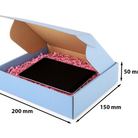 Cardboard blue 200x150x50mm decorative gift box