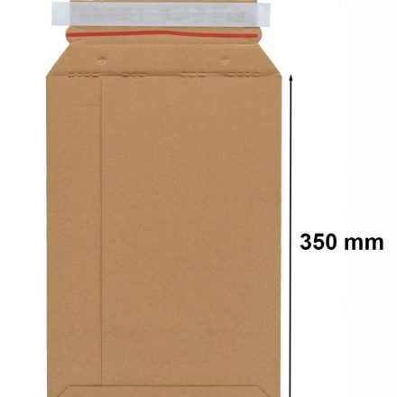 Cardboard envelope for shipping A4 250x350 mm brown with adhesive strip