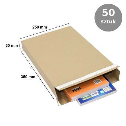 Box Flatbox F12 250x50x350mm 50 pieces Flat Shipping Box