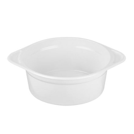 One-time flap white plastic bowl for soup 300 ml 100 pcs