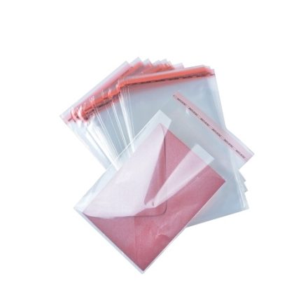 Foil bags PP with adhesive tape C5 17x25+5 cm 25 um 100 pc