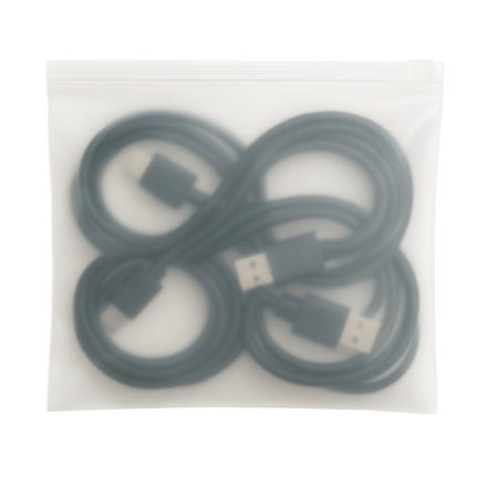 String bags with zipper, matt 250x200 mm, 20 pcs. 70um