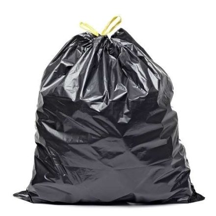 Garbage bags LDPE 120 l black with drawing tape, 10 pcs
