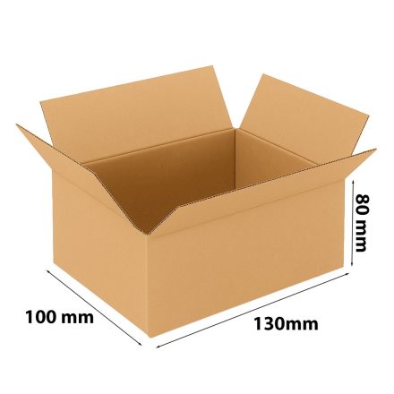 Cardboard 130x100x80mm, brown cardboard box 3-layer