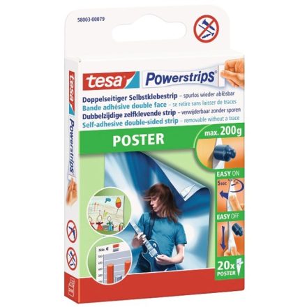 Self-adhesive patches for Tesa PowerStrips posters 20 pcs to 0,2 kg