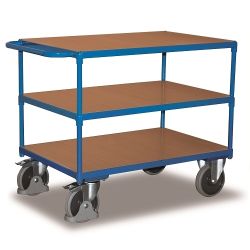 Heavy storage table trolley 3 shelves MDF SW-500.650 400 kg RAL 5010