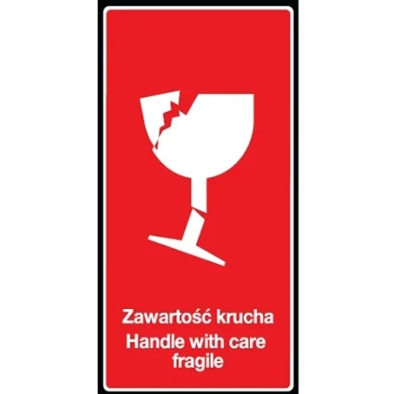 Adhesive stickers Warning content 100x50mm 100 pc