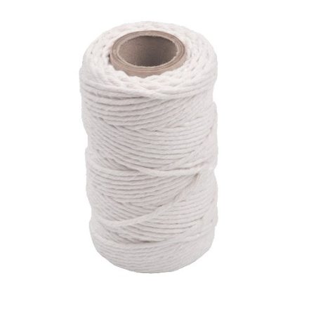 White cotton cord for packing 2 mm 42 m 100 g