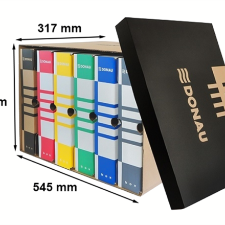 Archive box multi-pack for documents 545x363x317 brown