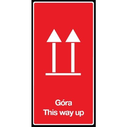 Adhesive sticker This side up 100x50mm 100pcs