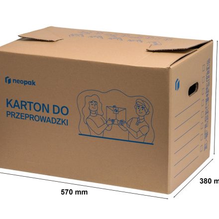 Strong carton for moving 570x380x390mmC500 with handle