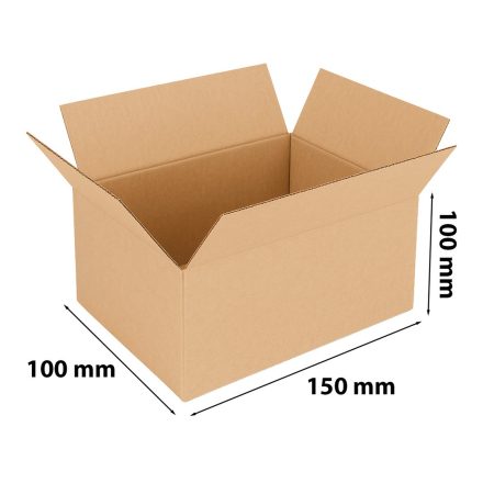 Cardboard 150x100x100 mm Carton box brown wave B