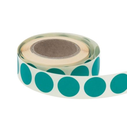 Round stickers Fi20mm 500pcs Green