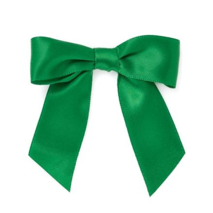 Self-adhesive satin bows for decoration 25 mm green 10 pcs