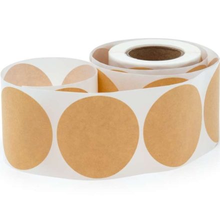 Round stickers EKO Light Fi60mm kraft labels on roller 250 pc