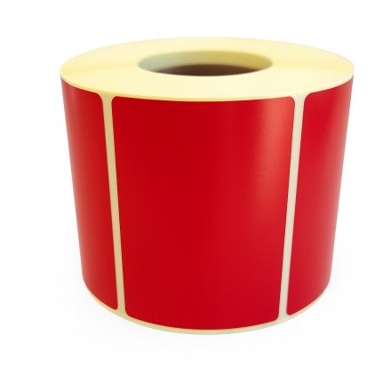 Red self-adhesive thermal labels 60x40 mm, roll 500 pcs
