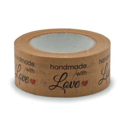 Paper Kraft Paper Tape Handmade With Love 48 mm x 50 m brown