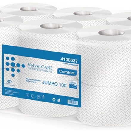 Toilet paper Velvet Jumbo white 2-layer 100 m 12 rolls