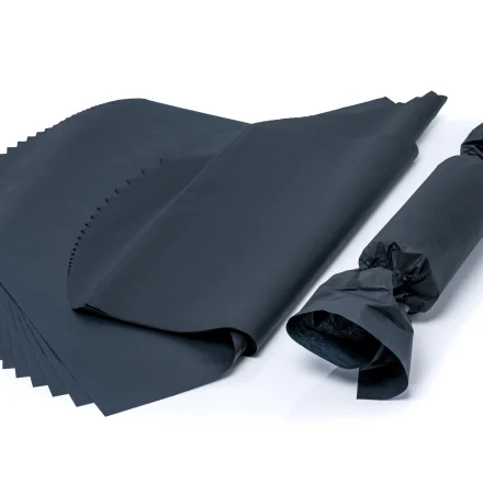 Decorative smooth paper for black packaging 38x50 cm - 100 sheets