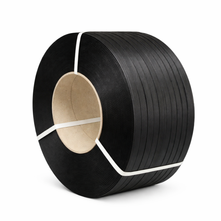 Clamping tape PP for pallet banding 12 mm 0,55 mm 3000 m black