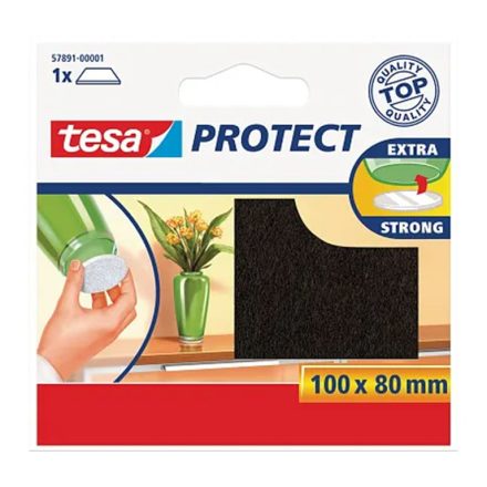 Felt pads TESA self-adhesive for furniture 100x80mm brown 1 pcs