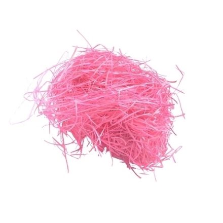 Pink decorative wood wool 200 g - filling into packages
