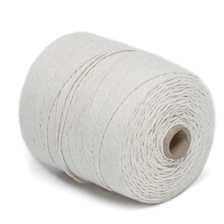 White cotton cord 2 mm 290 m 500 g for handicrafts and packaging