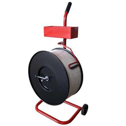 Rewinder trolley 06 polyester belt stand 76 mm with container