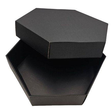 Cardboard boxes black with cap 380x380x90 mm 10 pcs