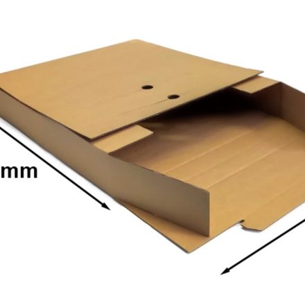 Delivery carton in the form of a briefcase 400x353x60/30 mm brown