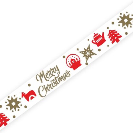Christmas tape Merry Christmas gold-red 45 mm x 50 m