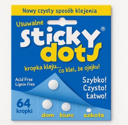 Removeable Sticky Dots glue dots 12 mm for fixing 64 pcs