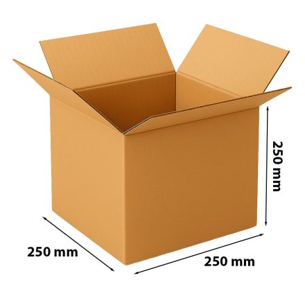 Cardboard 250x250x250 mm BC580, brown cardboard box