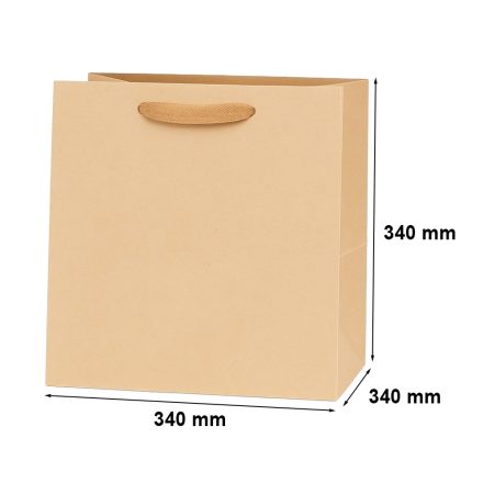 Kraft paper bag 34x34x34 cm Q5 brown with block bottom on