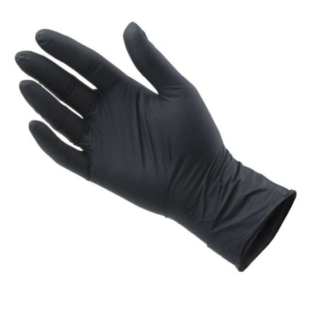 Black nitrile protective gloves XL powder-free disposable 100 pcs